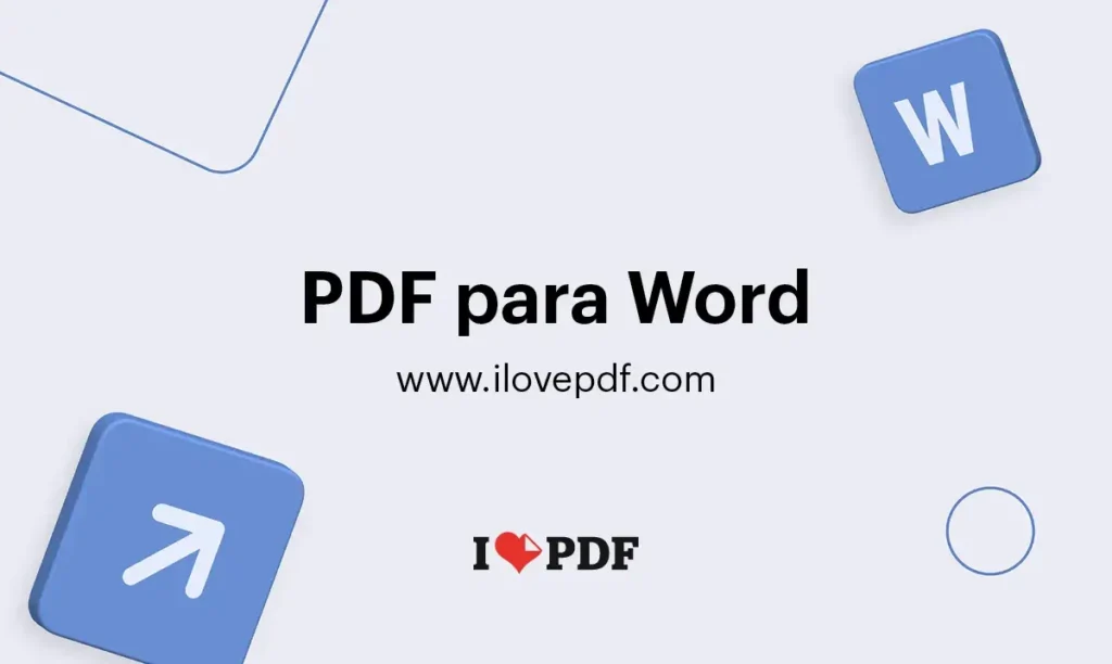 Logo do iLovePDF em branco com as palavras "I" e "PDF" em vermelho e azul, respectivamente.