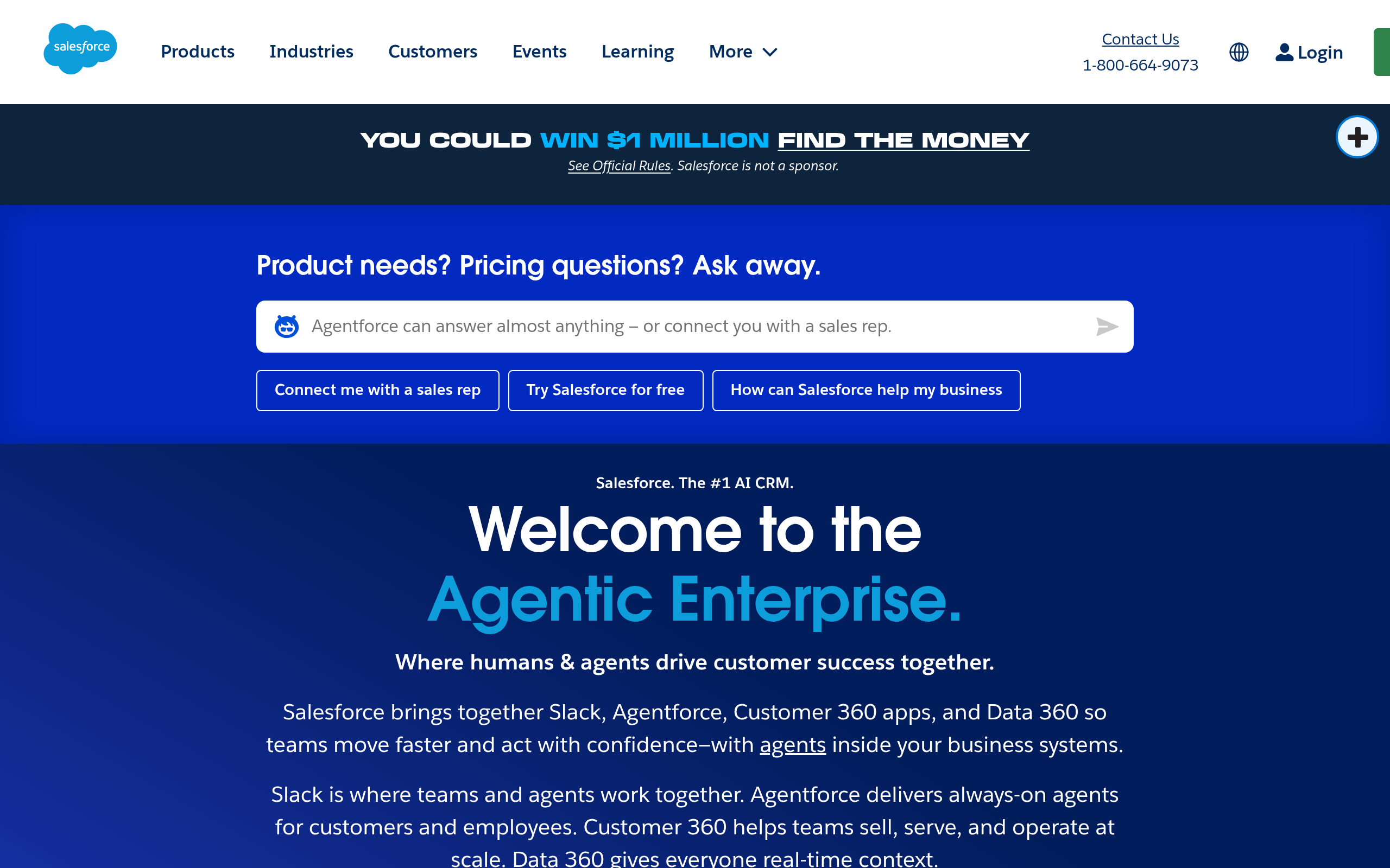 Página inicial do Salesforce