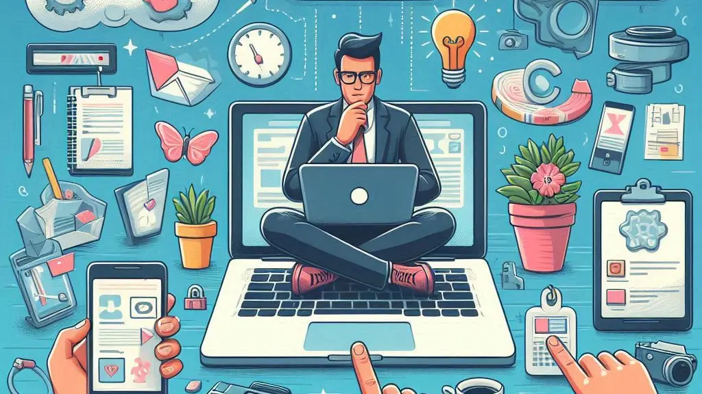 Ilustração sobre marketing de software mostrando estratégias eficazes.