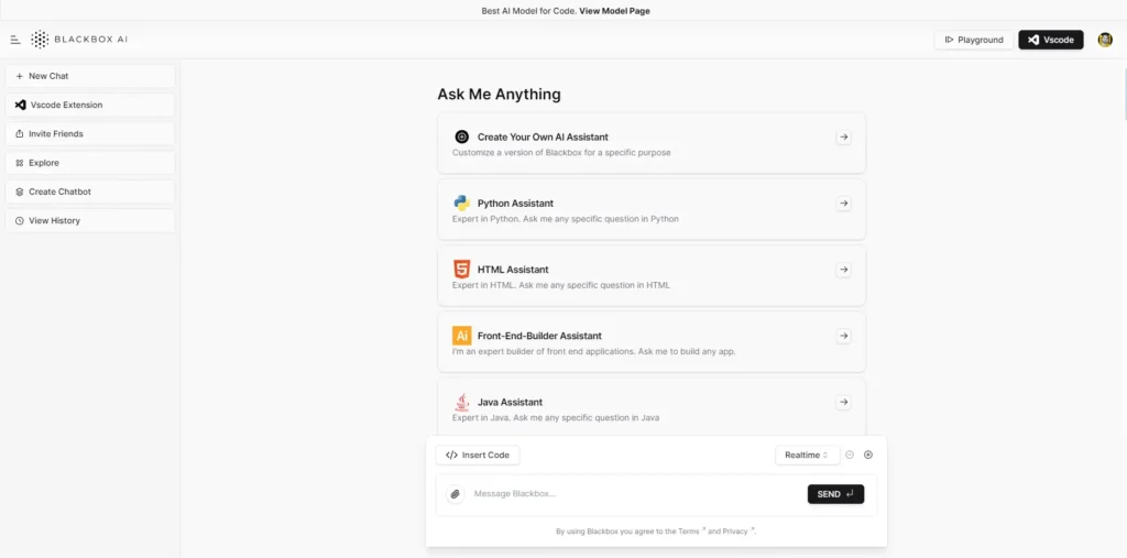 Interface do Assistente de IA