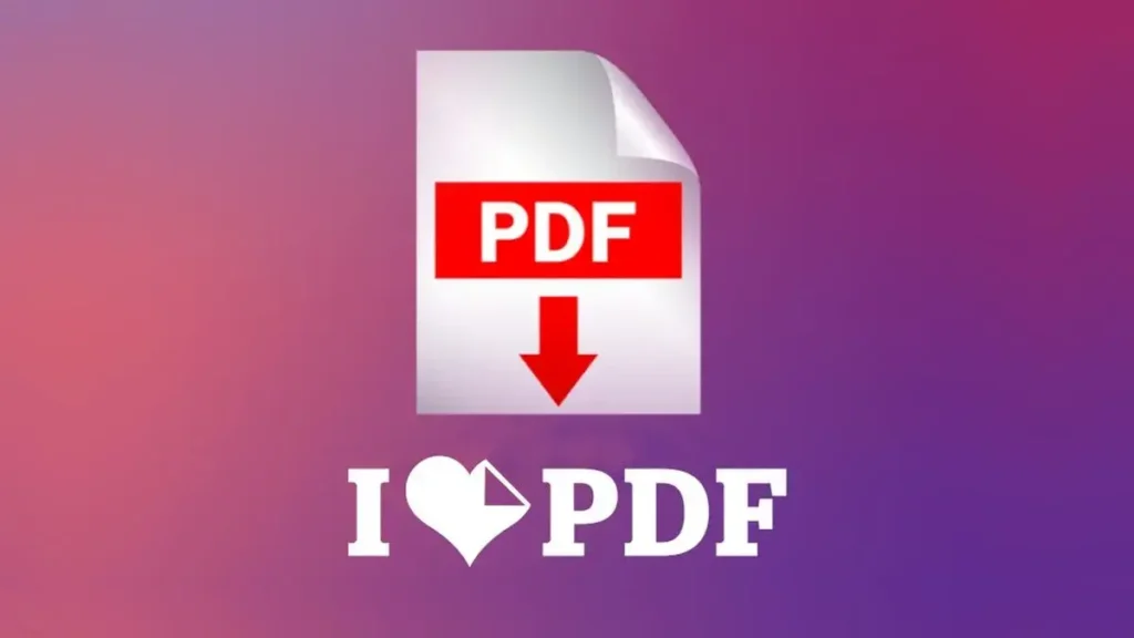 Logo do iLovePDF em branco com as palavras "I" e "PDF" em vermelho e azul, respectivamente.
