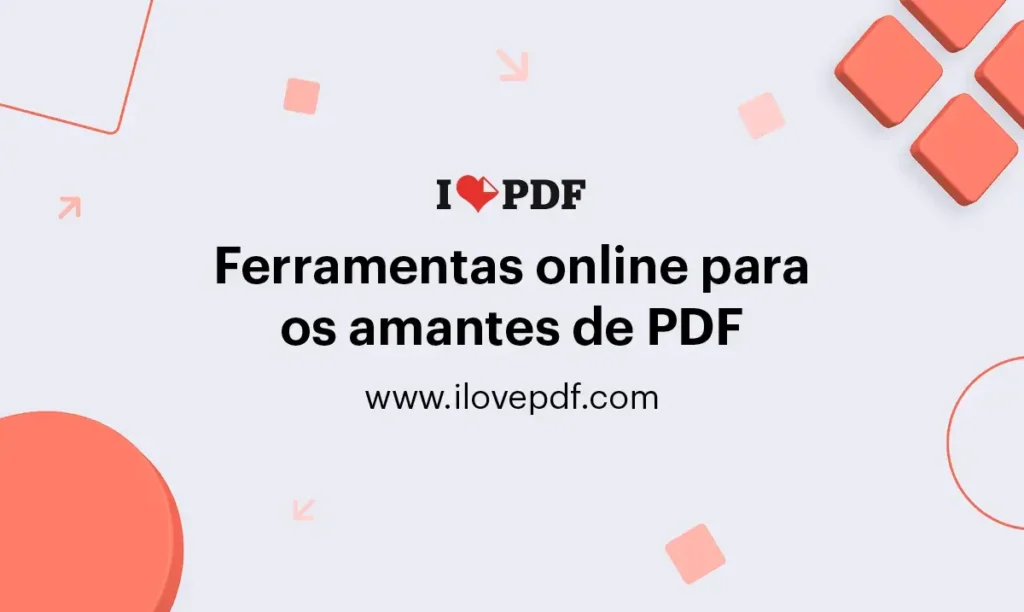 Logo iLovePDF em branco com as palavras "I" e "PDF" em vermelho e azul, respectivamente.