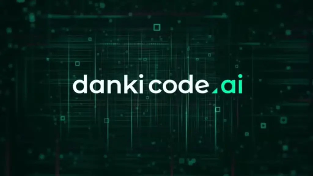 Logo da Danki Code com código binário ao fundo, representando o GPT-32k